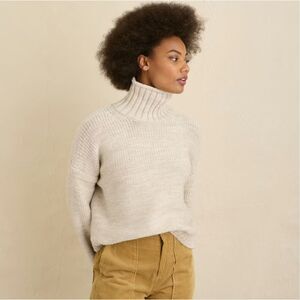 Alex Mill Sweater Turtleneck Abigail Wool Cashmere Cream Oatmeal Small